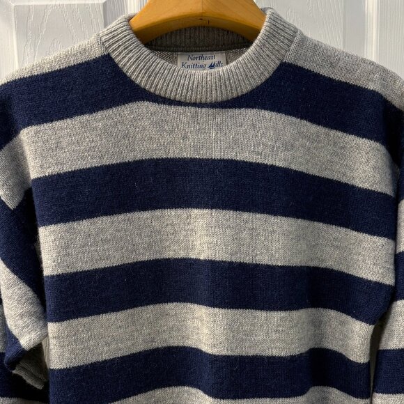 Vintage Northeast Knitting Mills Wool Blend Crewneck Sweater Made In USA Size XL - Picture 2 of 7
